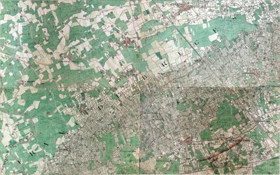 Mappa di Ghistel - Gistel da Joseph de Ferraris